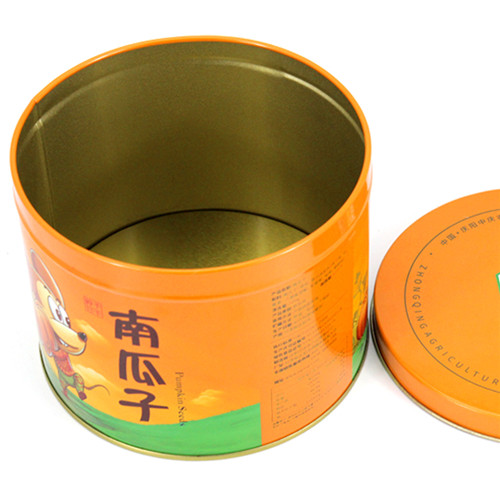 圓形卡通葵花籽年貨鐵罐包裝_食品點(diǎn)心馬口鐵盒廠(chǎng)家包裝定制
