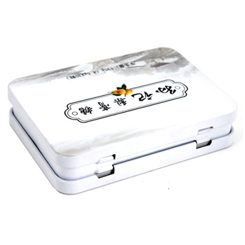 翻蓋式長(zhǎng)方形梨膏糖馬口鐵盒_食品糖果類(lèi)通用包裝鐵罐廠家定制